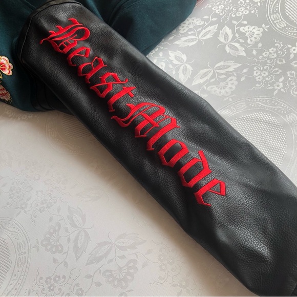 Hudson Outerwear Bomber Jacket Black/Green Winter Coat Men’s Size XL Embroidered - Picture 8 of 16